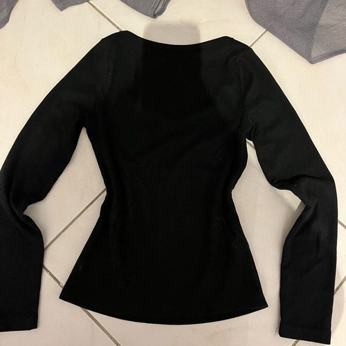 Long-sleeve blouse like new, black, size XS