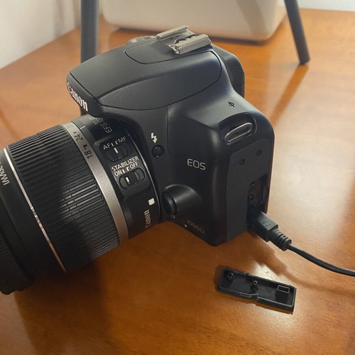 Canon EOS 1000D DSLR with EF-S 18-55mm IS lens, used