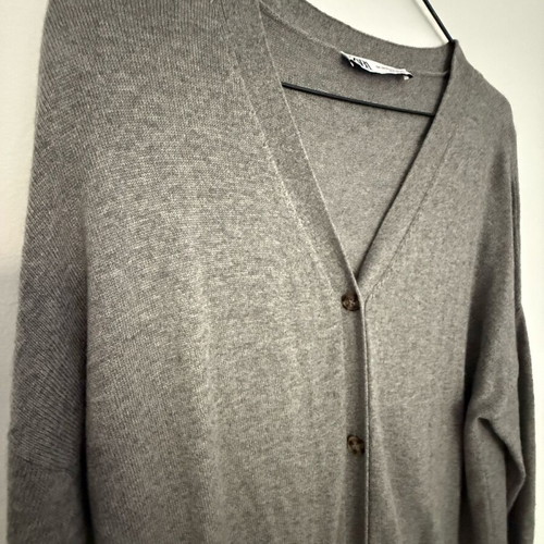 Zara long cardigan like new, gray, size XS