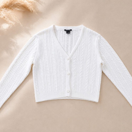 White knitted cardigan Esmara size M 40/42 like new