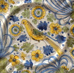 Μεγάλο Ιταλικό Πιάτο Maiolica μεταχειρισμένο, Σχολή Πάβιας 17ος-18ος αιώνας