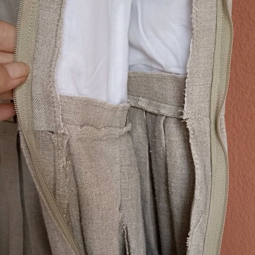Linen long dress like new, size M, beige