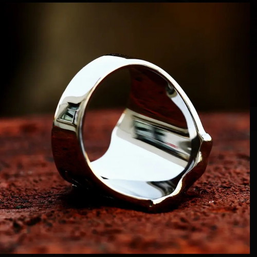 Knights Ring with Shield and Red Medieval Cross new