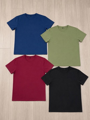 Men’s T-shirt lot used, size L, 4 colors, 100% polyester