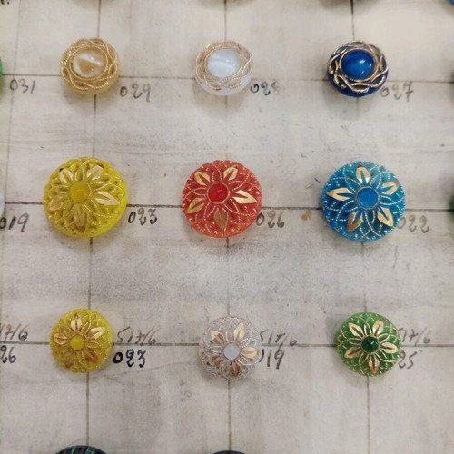 Vintage button sample book from the 1960s used