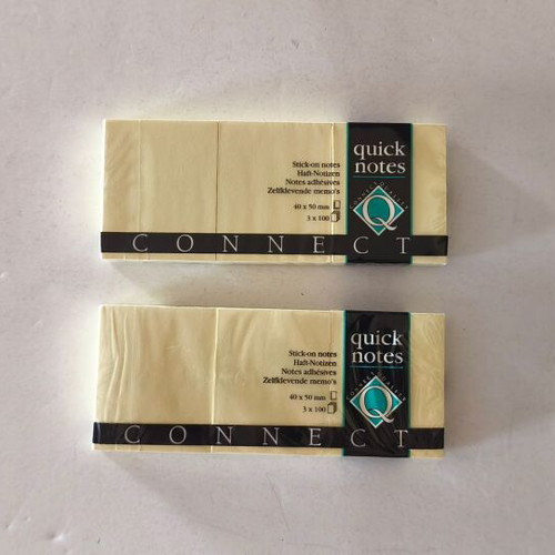 Connect sticky notes set 2 pcs 3x100 sheets 4x5cm new
