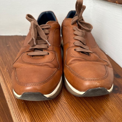 Damiani shoes used, tan, size 43, sneakers