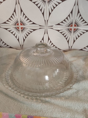 Vintage Luminarc France Glass Cheese and Dessert Presentation Set