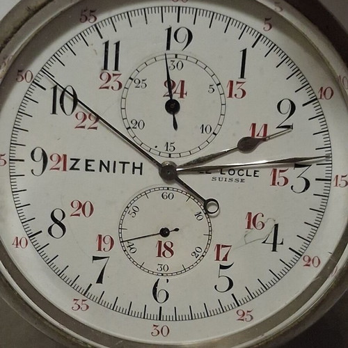Zenith Grand Desk Chronograph La Poste c.1910 museum-grade