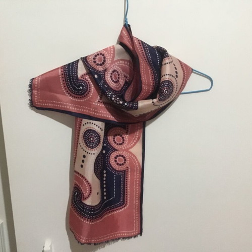 Scarf used long rectangular from Italy 1.20x0.28