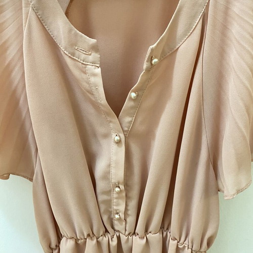 Toi&Moi short-sleeve blouse top size Large like new, pink