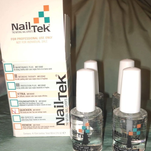 Nail Tek Quicken Top Coat Fast Dry new, pack of 4