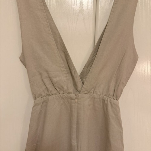Mindyourstyle Mini Dress like new, summer with belt, gray beige