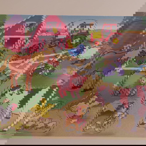 Ξύλινο puzzle φάρμα βρεφικό