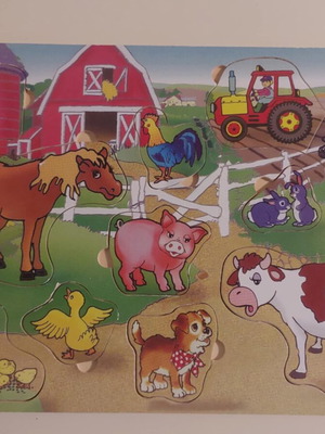 Wooden farm puzzle for infants