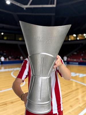 Κύπελλο Euroleague 2026 Ολυμπιακός σαν καινούργιο, αντίγραφο 60cm