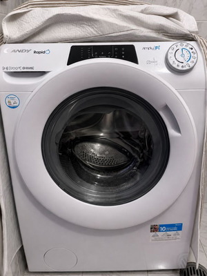 Candy washing machine 8kg with steam, like new