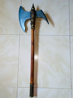 Decorative collectible double axe used, unsharpened