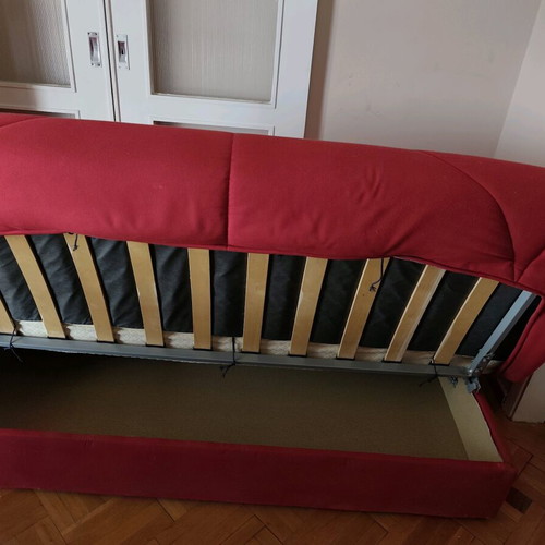 Double sofa bed with storage space like new