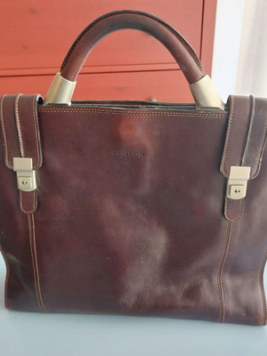 Condor leather briefcase used, brown unisex