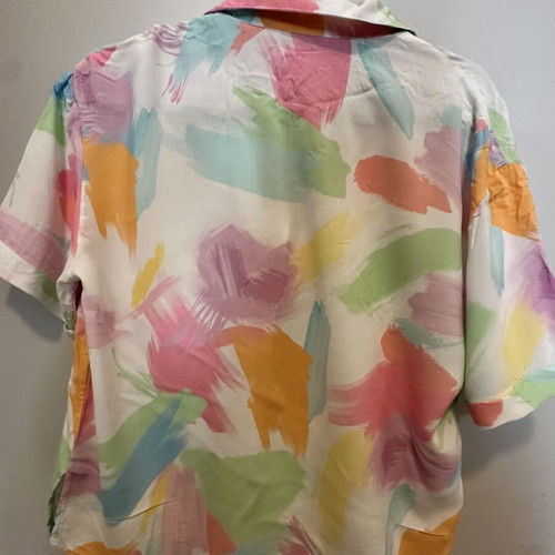 Stradivarius Cropped Shirt like new, colorful, size S