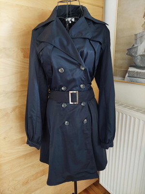 Kookaï Black Women's Trench Coat Like New Size M