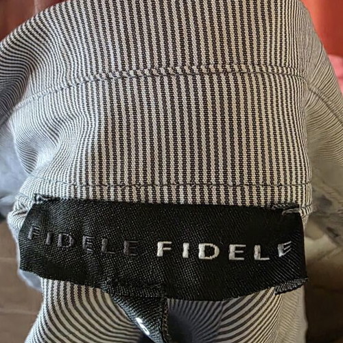 Cotton striped shirt Fidele like new, white and gray, XL