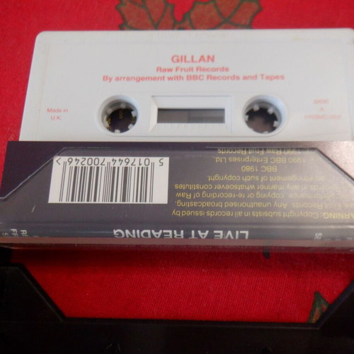 Gillan Live At Reading cassette tape like new, rare