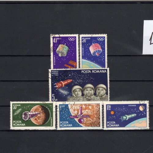 Romania Space Themed Stamp Set New, 6 Pieces