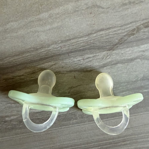 Chicco silicone pacifier set used, 0-6 months, 2 pieces