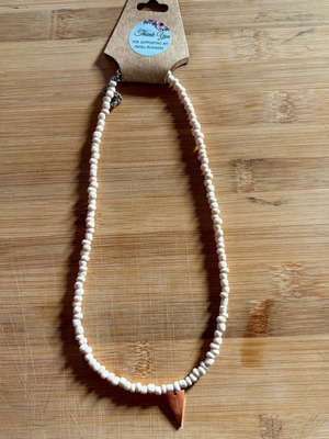Necklace «Galini tis Gis» like new with white beads