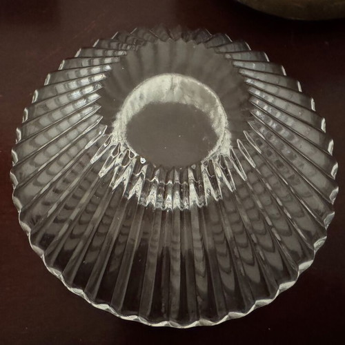 Crystal candle holder like new, 13 cm diameter