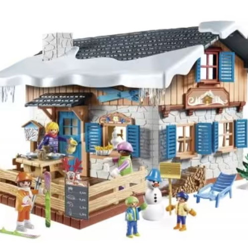 Playmobil 9280 Ski Lodge collectible set like new