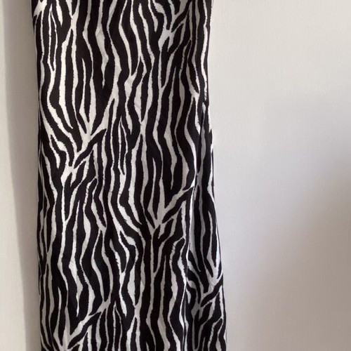 Satin zebra print dress, size S