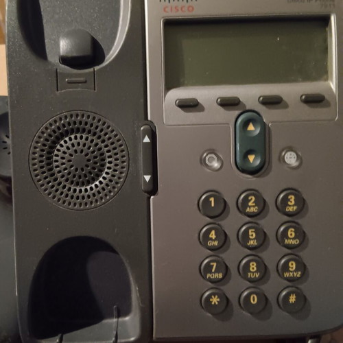Cisco landline phone used, silver, wired