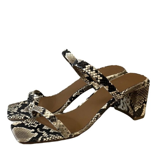 By Far Tanya snakeprint sandals like new, size 39