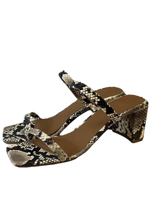 By Far Tanya snakeprint sandals like new, size 39