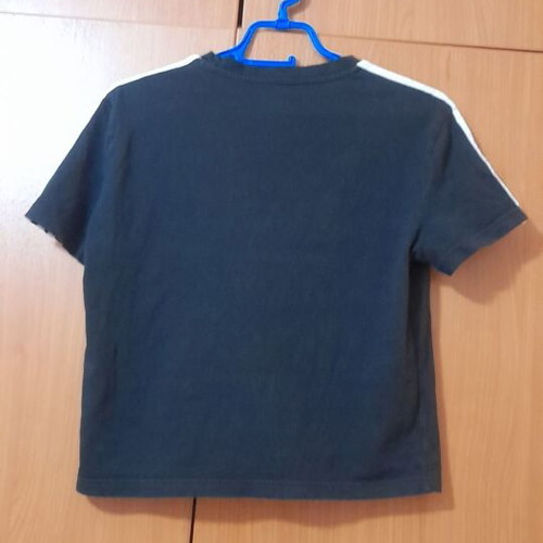Adidas γυναικείο t-shirt μαύρο με λευκές ρίγες μέγεθος S σαν καινούργιο
