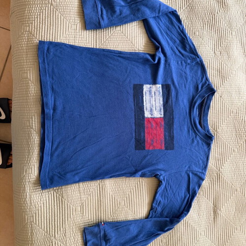Tommy Hilfiger kids long-sleeve shirt used, size S, blue