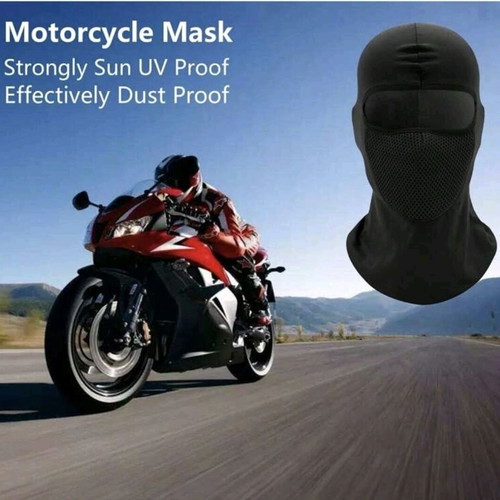 Balaclava mask, protective for motorcycle, ski, bicycle, black, size L