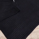 Casual rib knit set with short sleeve top and biker shorts, like new, black