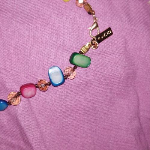 Ozze handmade necklace new with crystals and semiprecious stones