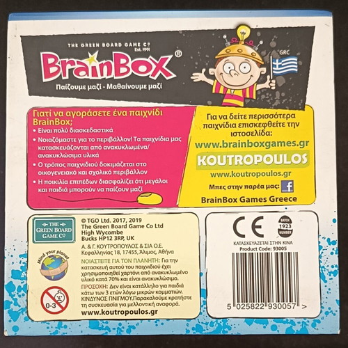 Brainbox Greece Board Game like new