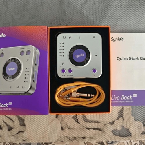 Synido Live Dock A20 Audio Interface like new, silver edition