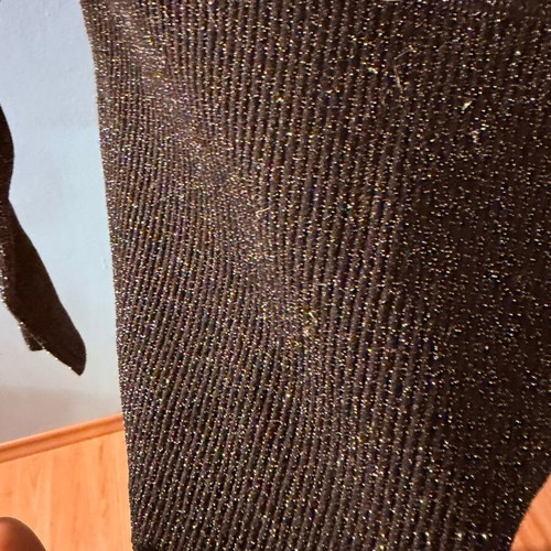Zara shiny crop top like new, black and silver, size XS