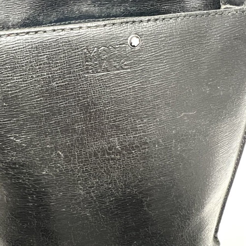 Montblanc leather crossbody bag used, black