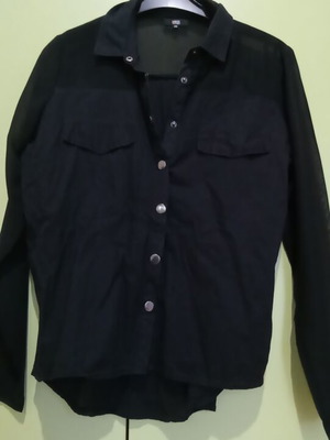 Yes no black shirt used with transparency, size XS