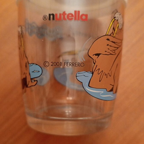 Nutella Ferrero collectible glasses vintage set of 3 like new