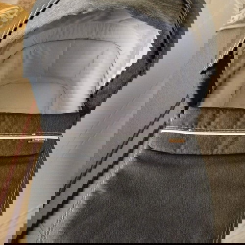 Inglesina Trilogy System Duo Village Denim stroller frame white like new