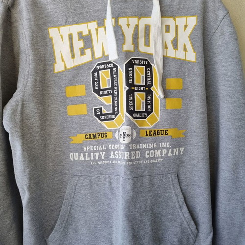 Milestone New York Varsity 98 men's hoodie, grey
